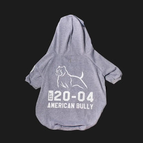 American Bully | 2004 Hoodie | Grey - Americanbully - Dog Apparel