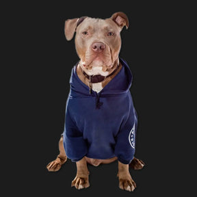 American Bully Pitbull Dog 2004 Established Hoodie Sweatshirt Top Clothing, Navy Blue