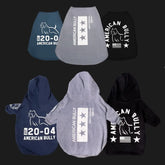 American Bully Pitbull Dog 2004 Established Hoodie Sweatshirt & Tee Shirt Top Clothing, Navy Blue, Grey, Teal & Black