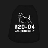Black American Bully Pitbull Dog Tee Shirt Top, Pet Clothing
