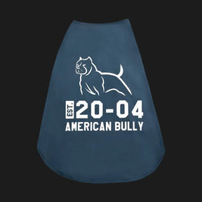 Blue American Bully Pitbull Dog Tee Shirt Top, Pet Clothing